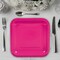 24 Count Hot Pink Square Paper Dessert Plates for Baby Shower Party 7"